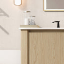 Modern Bathroom Vanity With Rectangle Ceramic Sink, Soft Closing Doors