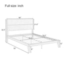 Mid-Century Modern Bamboo Platform Bed With Slat Support, No Box Spring Needed