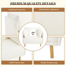 Modern Upholstered Accent Chair With Soft Cushions, Sleek Armrest Design