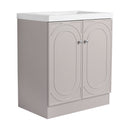 Contemporary Freestanding Bathroom Vanity With Resin Sink & Soft-Close Cabinet Doors