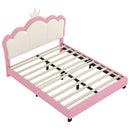 Upholstered Princess Platform Bed With Crown Headboard