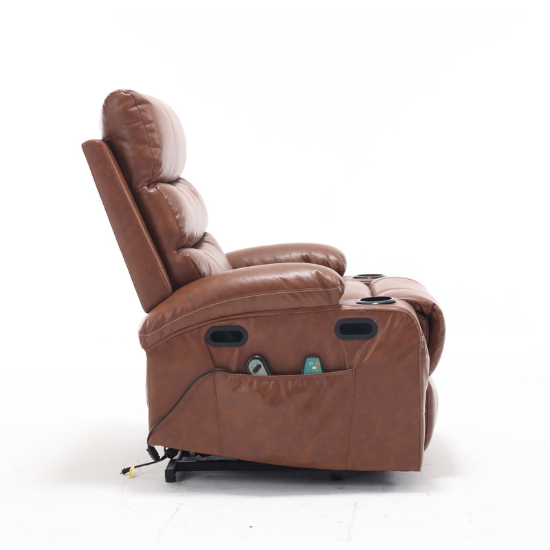Cozy Electric Power Lift Recliner Chair Sofa For Elderly With Vibration Massage And Lumbar Heat