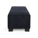 Textured Fabric Ottoman Bench With Hinged Lid