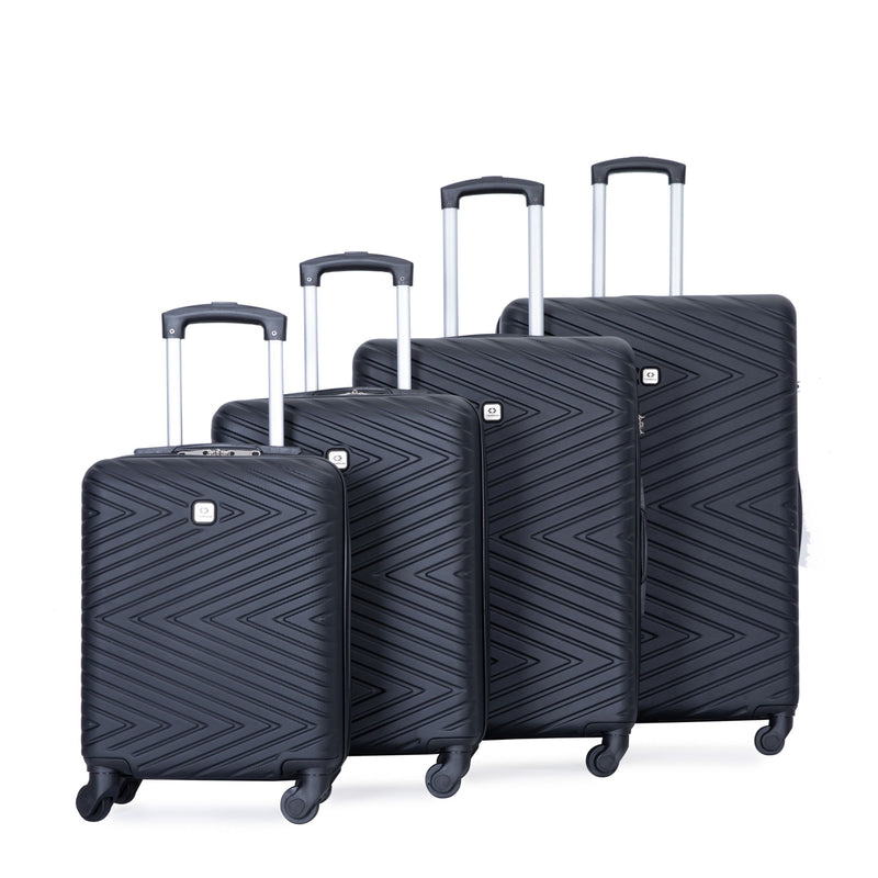 Luggage 4 Piece Lightweight Suitcase With Rotating Wheels With Tsa Lock,