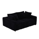 Plush Corduroy 4 Seat Sofa, Modern Comfy Upholstered Sofa Cloud Couch, Deep Seat Couches With Soft Pillows