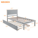 Twin size Platform Bed Wood Platform Bed with Trundle
