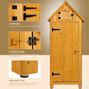 Outdoor Storage Cabinet Tool Shed Wooden Garden Shed - Natural