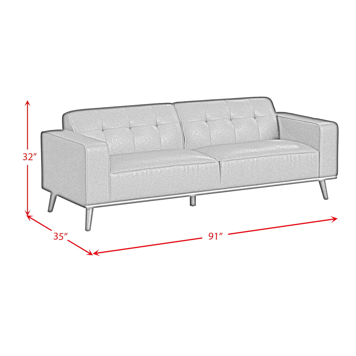 Destiny Sofa With Wood Front in Dark Brown by Elements International, view 7