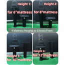 Luxury Upholstered Platform Bed With Oversized Padded Backrest And Solid Wood Frame