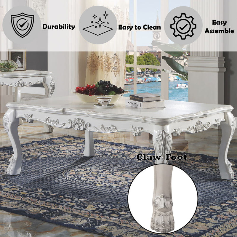 Dresden Coffee Table - Bone White Finish