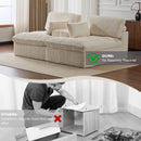 Double Chaise Lounge Chair, Oversized Upholstered Sleeper Cloud Couch