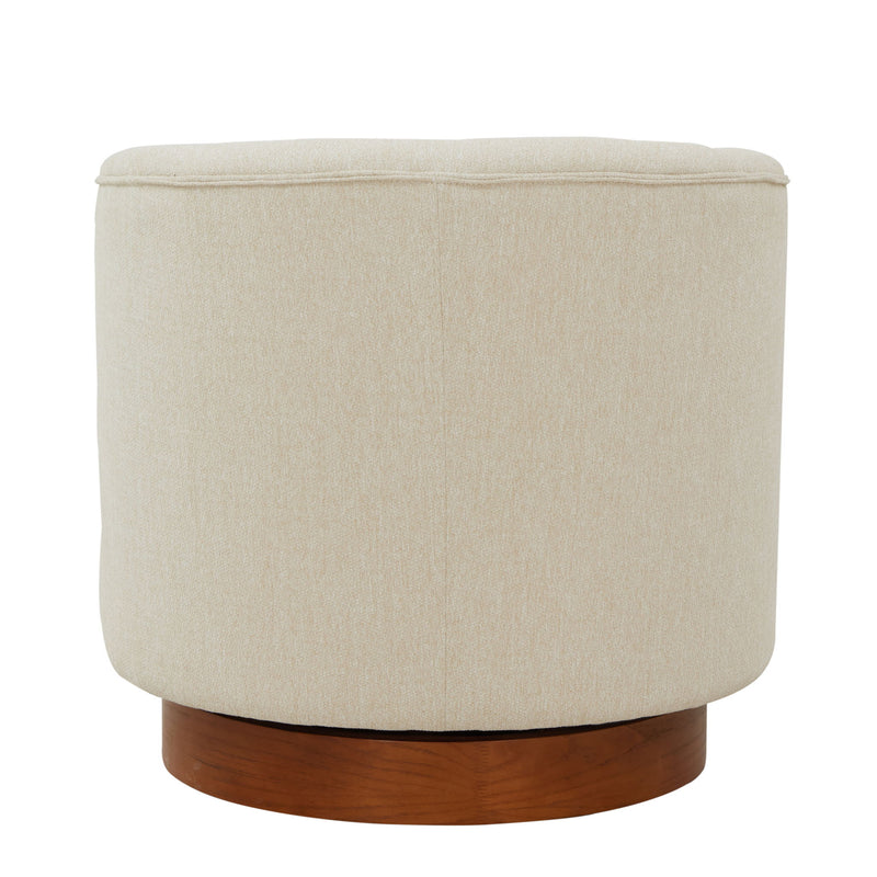 Miramar - Swivel Barrel Chair With Wooden Base