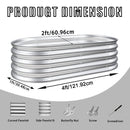 Heavy Duty Galvanized Raised Garden Bed Kit For Vegetables, Flowers & Herbs