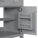 Bathroom Vanity With Ceramic Sink, Modern Single Bathroom Cabinet With 2 Doors And A Shelf, Soft Close Doors