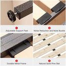 King Size Platform Bed With Special-Shaped Headboard - Cream