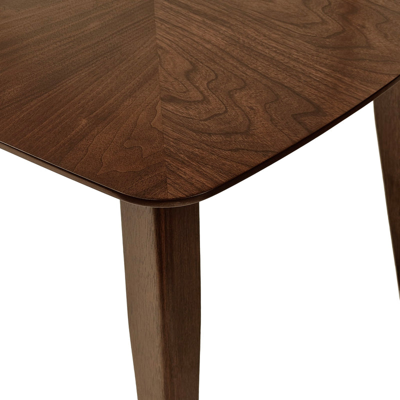 Modern Indoor Wood Dining Set With Chairs And Table, Rubber Wood, 6 Piece - Cream / Walnut