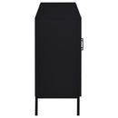Jess - 2-Door Arched Fluted Glass Accent Cabinet - Black