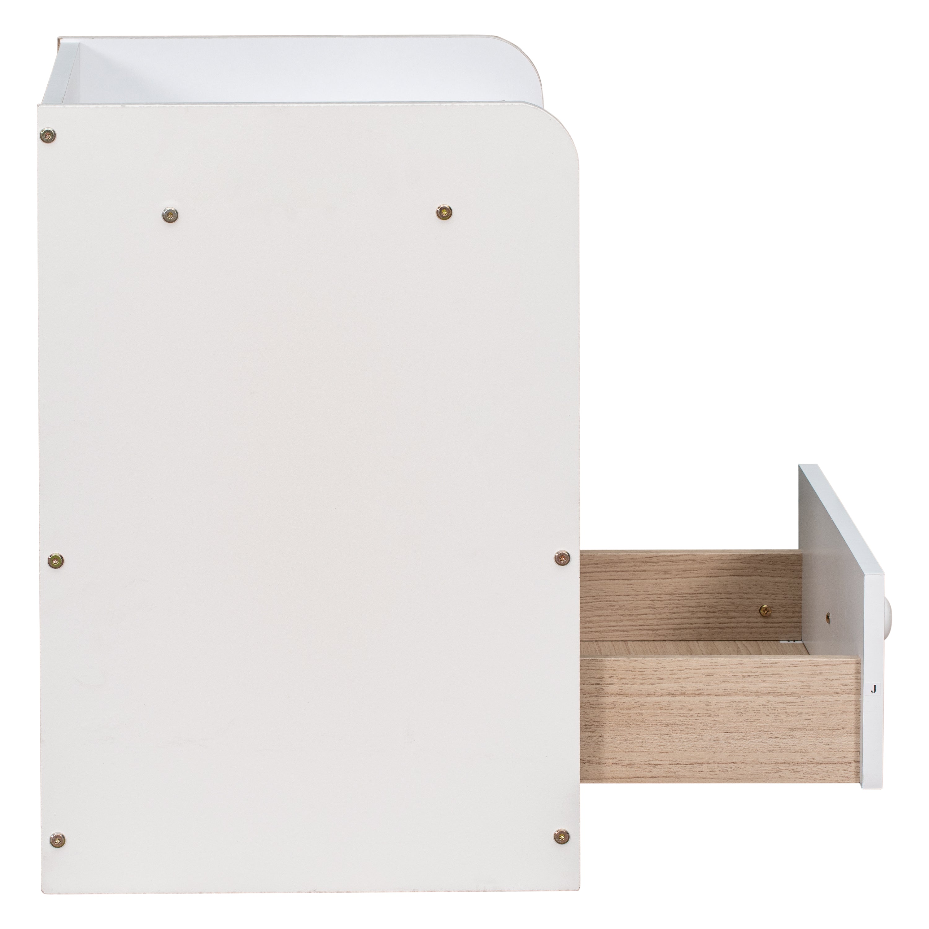 Nightstand, Bedside Table with Open Storage Cabinet, Drawer,White - Atlantic Fine Furniture Melbourne FL