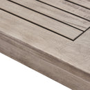 Ingenious - Outdoor Acacia Wood Coffee Table With Slat Panel Design - Light Gray