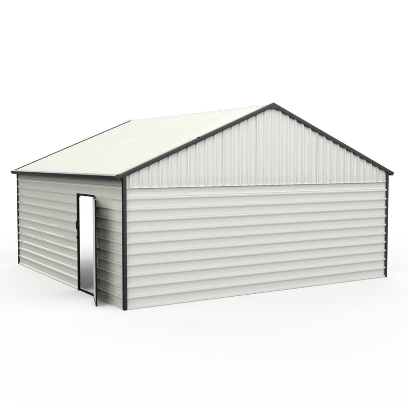 Double Garage Metal Shed With Side Entry Door