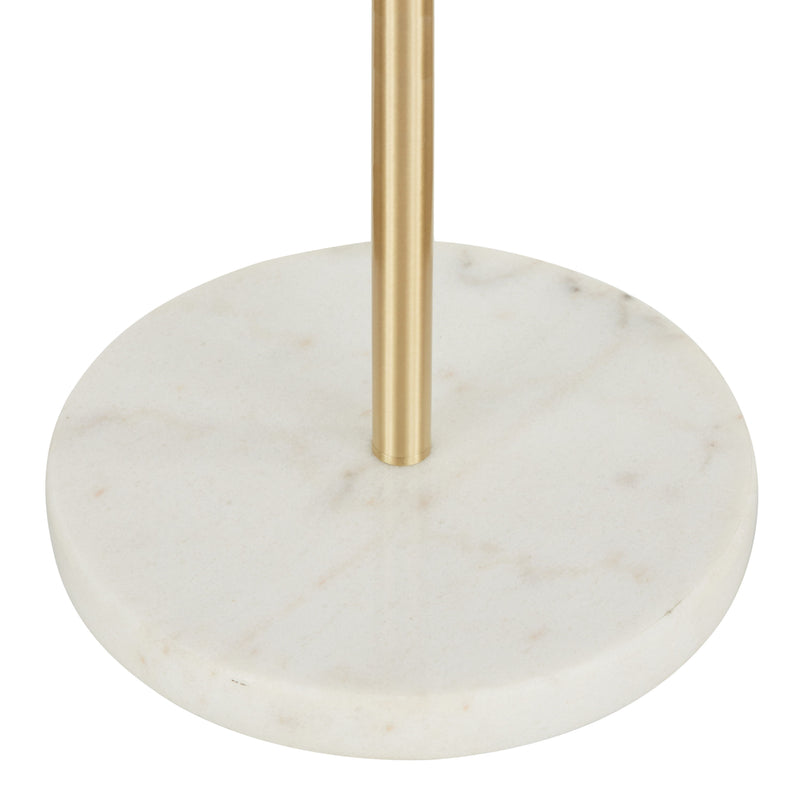 Chloe - Contemporary Shelf Floor Lamp - Clear / White