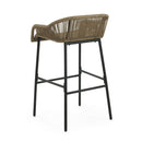 La Push - Outdoor Rope Barstool (Set of 2) - Black / Brown