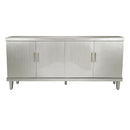 4 Door Cabinet With Adjustable Shelves, Large Storage For Living Room - Champagne