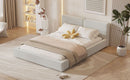 Upholstered Platform Bed, Grounded Bed With Solid Frame