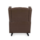 Amedou - Contemporary Tufted Wingback Rocking Chair - Dark Brown