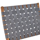 Solidago - Outdoor And Strapping Belt Folding Chairs, (Set of 2) - Black / Brown