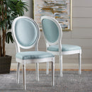 French Country Dining Chair Set With Round Backrest