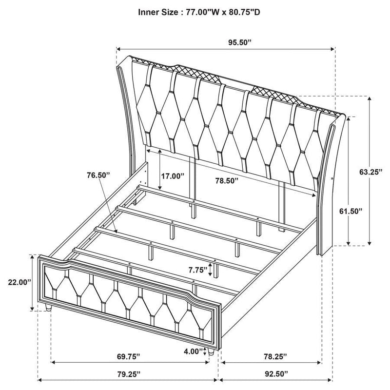 Lorient - Bedroom Set With LED Flame Box Dresser