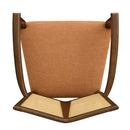 Mid Century Modern Arm Dining Chair Set With Rattan Backrest