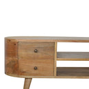 Rounded Entertainment Unit - Oak
