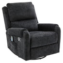 Manual Recliner Massage Chair With Swivel Rocker, 8 Massage Modes, Side Storage Pocket