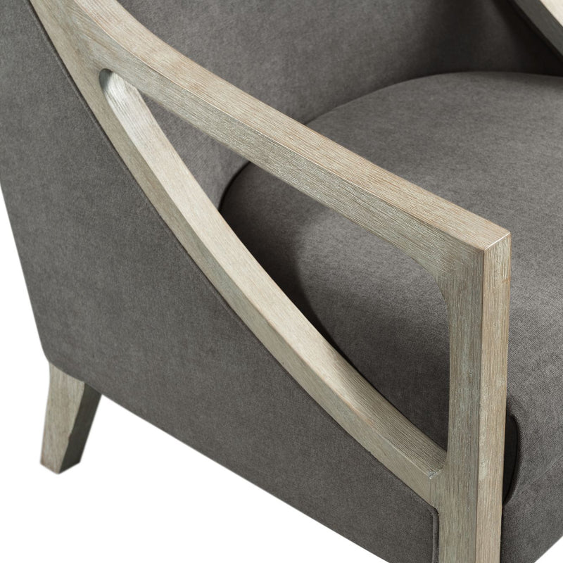 Hopkins - Chair With White Wash Arm - Columbia Charcoal