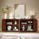Contemporary Sideboard Storage Cabinet TV Stand With Wave Pattern