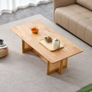 Chinese Style White Solid Wood And Imitation Rattan Coffee Table