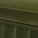 Chloe - Modern Glam Storage Bench - Olive Green