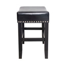 Soltique - Backless Dining Counter Stool With Nailhead Trim (Set of 2)