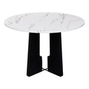 5 Piece Round Dining Table Set, Modern Dining Table And 4 Upholstered Chairs For Dining Room