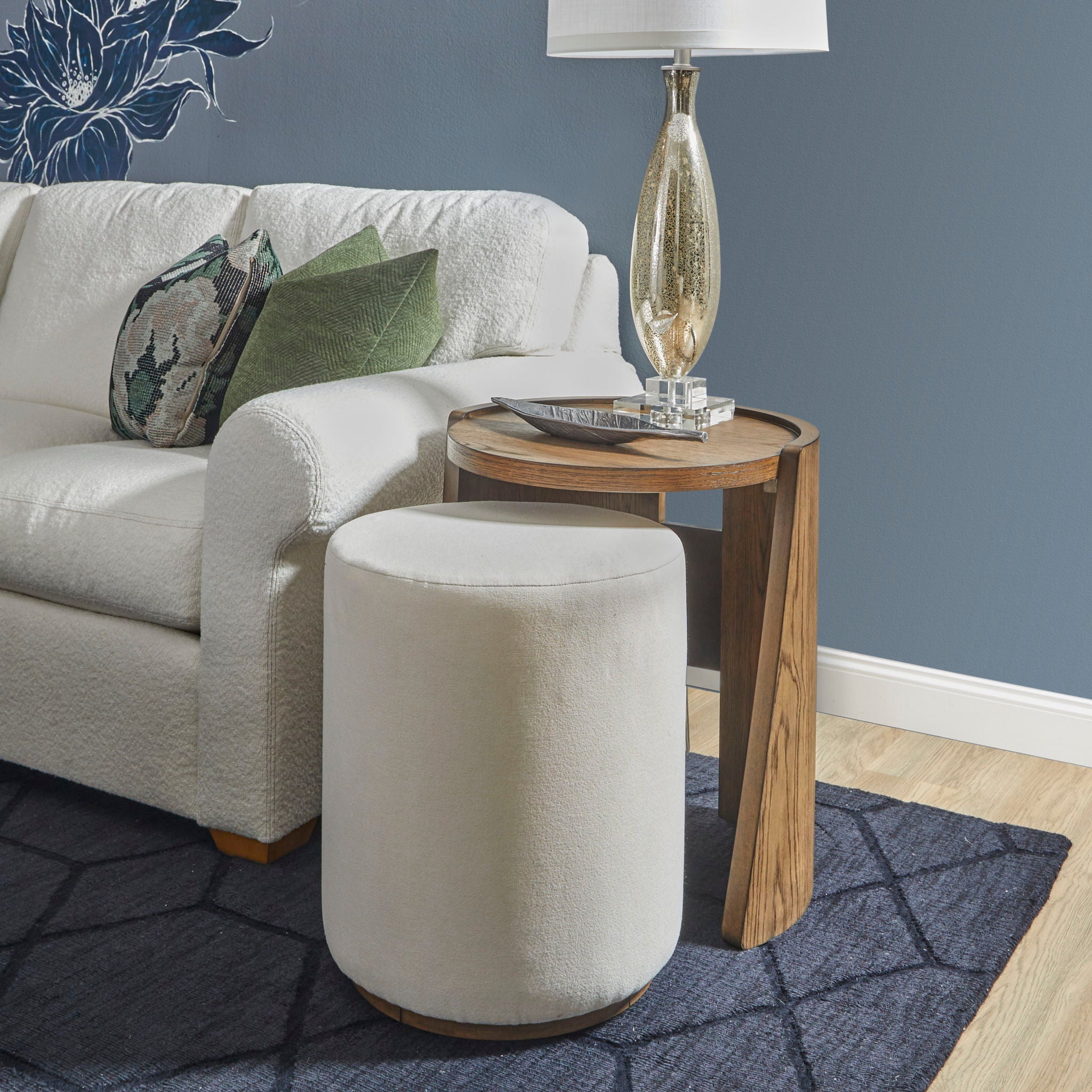 Lyra - End Table - Dark Brown / White