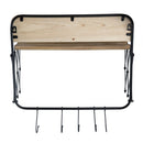 Laundry Rack With Accordion Design - Brown / Black - Black Brown