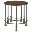Deja - 3 Piece Round Nesting Table Set - Natural And Gunmetal