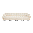 Modern Sofa & Pillows, Textured Cover, High Rebound Cushions