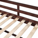 Twin size Loft Bed with Two Shelves and Two drawers (Antique Espresso)