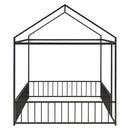 Metal Bed House Bed Frame With Fence