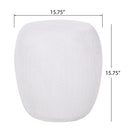 Outdoor Lightweight, Concrete Side Table - Antique White