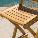 Outdoor Acacia Wood Folding Patio Barstool