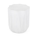 Outdoor Lightweight Concrete Side Table - Antique White
